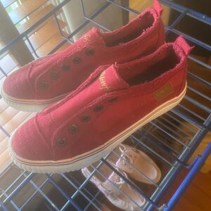 Casual Red Canvas Sneakers for Women